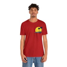 Load image into Gallery viewer, Unisex Tee: DH Palms Sunset_Front & Back Print