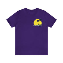 Load image into Gallery viewer, Unisex Tee: DH Palms Sunset_Front & Back Print