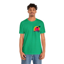 Load image into Gallery viewer, Unisex Tee: DH Palms Triple Sunset_Front & Back Print