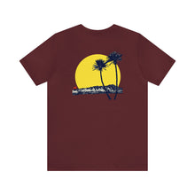 Load image into Gallery viewer, Unisex Tee: DH Palms Sunset_Front & Back Print