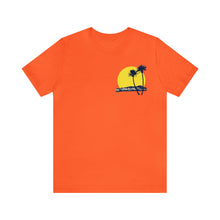 Load image into Gallery viewer, Unisex Tee: DH Palms Sunset_Front & Back Print
