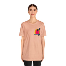 Load image into Gallery viewer, Unisex Tee: DH Palms Triple Sunset_Front & Back Print
