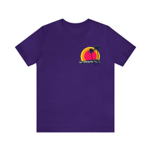 Load image into Gallery viewer, Unisex Tee: DH Palms Triple Sunset_Front & Back Print