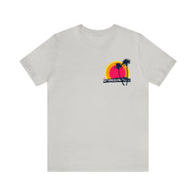 Load image into Gallery viewer, Unisex Tee: DH Palms Triple Sunset_Front & Back Print