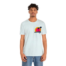 Load image into Gallery viewer, Unisex Tee: DH Palms Triple Sunset_Front & Back Print