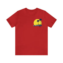 Load image into Gallery viewer, Unisex Tee: DH Palms Sunset_Front & Back Print
