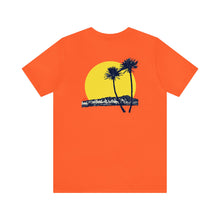 Load image into Gallery viewer, Unisex Tee: DH Palms Sunset_Front & Back Print