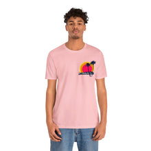 Load image into Gallery viewer, Unisex Tee: DH Palms Triple Sunset_Front & Back Print