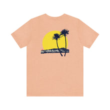 Load image into Gallery viewer, Unisex Tee: DH Palms Sunset_Front & Back Print