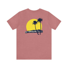 Load image into Gallery viewer, Unisex Tee: DH Palms Sunset_Front & Back Print