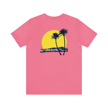 Load image into Gallery viewer, Unisex Tee: DH Palms Sunset_Front & Back Print
