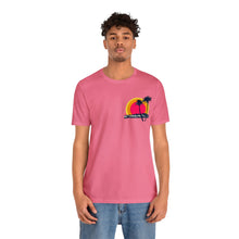 Load image into Gallery viewer, Unisex Tee: DH Palms Triple Sunset_Front & Back Print