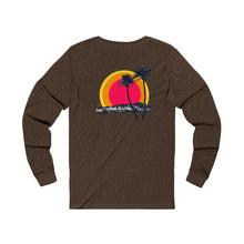 Load image into Gallery viewer, Unisex Long Sleeve Tee: DH Palms Triple Sunset_Front & Back Print