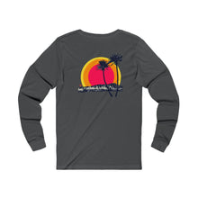 Load image into Gallery viewer, Unisex Long Sleeve Tee: DH Palms Triple Sunset_Front & Back Print