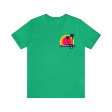 Load image into Gallery viewer, Unisex Tee: DH Palms Triple Sunset_Front & Back Print