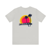 Load image into Gallery viewer, Unisex Tee: DH Palms Triple Sunset_Front & Back Print