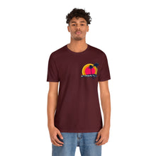 Load image into Gallery viewer, Unisex Tee: DH Palms Triple Sunset_Front & Back Print