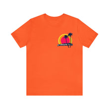 Load image into Gallery viewer, Unisex Tee: DH Palms Triple Sunset_Front & Back Print