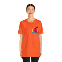 Load image into Gallery viewer, Unisex Tee: DH Palms Triple Sunset_Front & Back Print