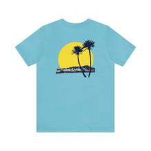Load image into Gallery viewer, Unisex Tee: DH Palms Sunset_Front & Back Print