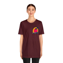 Load image into Gallery viewer, Unisex Tee: DH Palms Triple Sunset_Front & Back Print