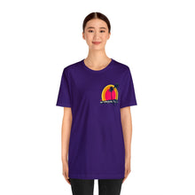 Load image into Gallery viewer, Unisex Tee: DH Palms Triple Sunset_Front & Back Print