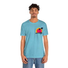 Load image into Gallery viewer, Unisex Tee: DH Palms Triple Sunset_Front & Back Print
