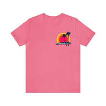 Load image into Gallery viewer, Unisex Tee: DH Palms Triple Sunset_Front & Back Print