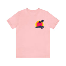 Load image into Gallery viewer, Unisex Tee: DH Palms Triple Sunset_Front & Back Print