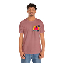 Load image into Gallery viewer, Unisex Tee: DH Palms Triple Sunset_Front & Back Print