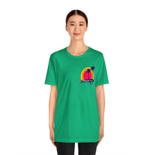 Load image into Gallery viewer, Unisex Tee: DH Palms Triple Sunset_Front & Back Print