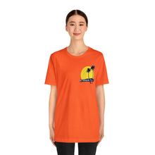 Load image into Gallery viewer, Unisex Tee: DH Palms Sunset_Front & Back Print