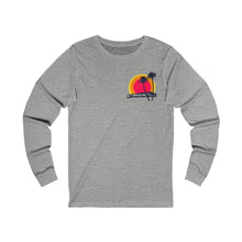 Load image into Gallery viewer, Unisex Long Sleeve Tee: DH Palms Triple Sunset_Front & Back Print