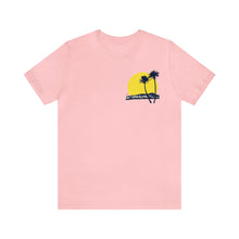 Load image into Gallery viewer, Unisex Tee: DH Palms Sunset_Front & Back Print