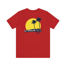 Load image into Gallery viewer, Unisex Tee: DH Palms Sunset_Front & Back Print