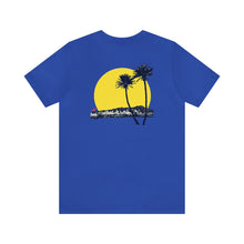 Load image into Gallery viewer, Unisex Tee: DH Palms Sunset_Front & Back Print