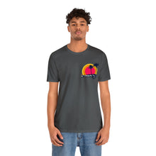 Load image into Gallery viewer, Unisex Tee: DH Palms Triple Sunset_Front & Back Print