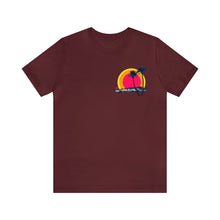 Load image into Gallery viewer, Unisex Tee: DH Palms Triple Sunset_Front & Back Print