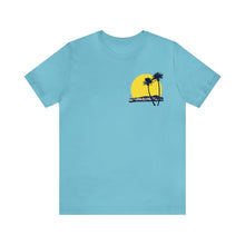 Load image into Gallery viewer, Unisex Tee: DH Palms Sunset_Front & Back Print