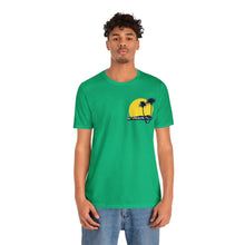 Load image into Gallery viewer, Unisex Tee: DH Palms Sunset_Front & Back Print