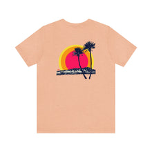 Load image into Gallery viewer, Unisex Tee: DH Palms Triple Sunset_Front & Back Print