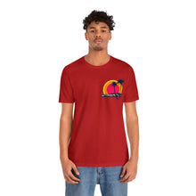 Load image into Gallery viewer, Unisex Tee: DH Palms Triple Sunset_Front & Back Print