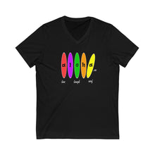 Load image into Gallery viewer, Unisex V-Neck Tee: Aloha Boards
