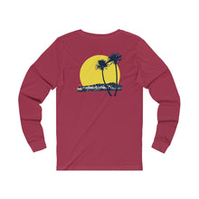 Load image into Gallery viewer, Unisex Long Sleeve Tee: DH Palms Sunset_Front & Back Print