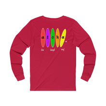 Load image into Gallery viewer, Unisex Long Sleeve Tee: Aloha Boards_Front & Back Print