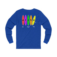 Load image into Gallery viewer, Unisex Long Sleeve Tee: Aloha Boards_Front & Back Print