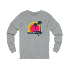 Load image into Gallery viewer, Unisex Long Sleeve Tee: DH Palms Triple Sunset_Front Print