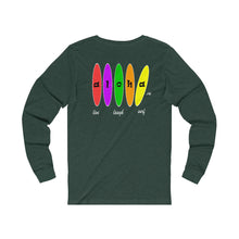 Load image into Gallery viewer, Unisex Long Sleeve Tee: Aloha Boards_Front & Back Print