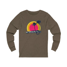 Load image into Gallery viewer, Unisex Long Sleeve Tee: DH Palms Triple Sunset_Front Print