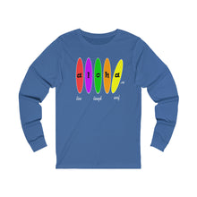 Load image into Gallery viewer, Unisex Long Sleeve Tee: Aloha Boards_Front Print